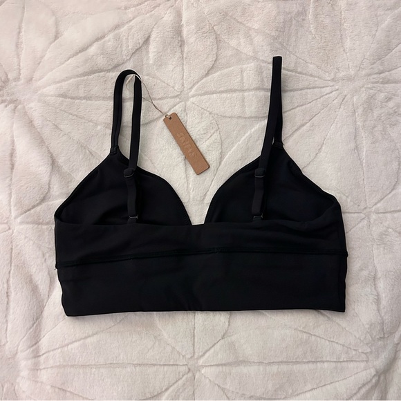 Skims Fits Everybody Triangle Longline Bralette Onyx NWT - Picture 5 of 6